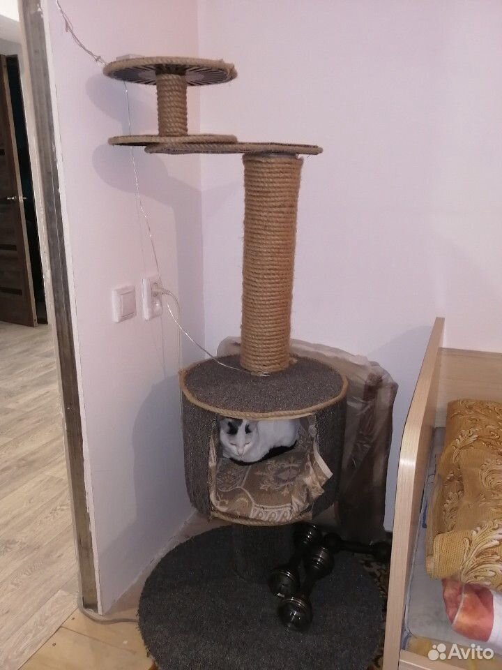 Кошачий домик с когтеточкой купить на Зозу.ру - фотография № 1