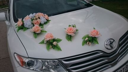Свадебные украшения на кортеж из 12 машин