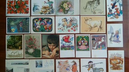 Советские открытки 60х разные
