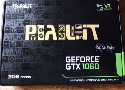 Видеокарта GTX 1060 Palit 3gb