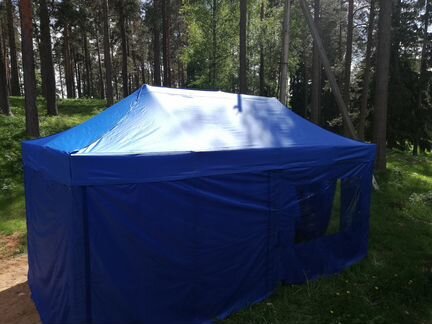 Аренда шатра 3*6 метра синего цвета