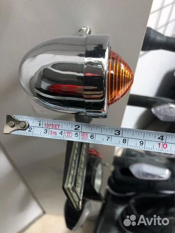 Хромированные поворотники мото большие