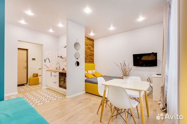 

Квартира-студия, 28 м², 2 кровати