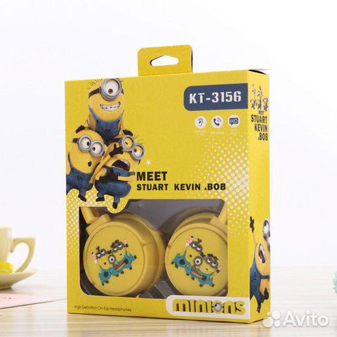 Наушники детские проводные с микрофоном (EV-022/KT