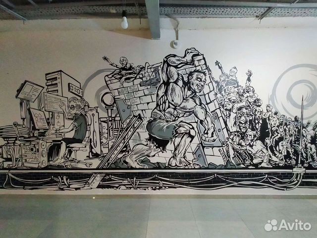 Художественная роспись стен, граффити оформление