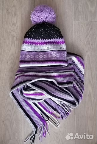 Комплект шапка и шарф женский