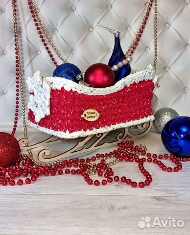 Корзинка сани деда мороза