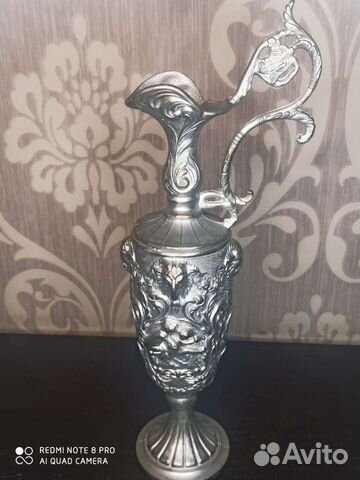 Декантер для вина, винтаж, олово