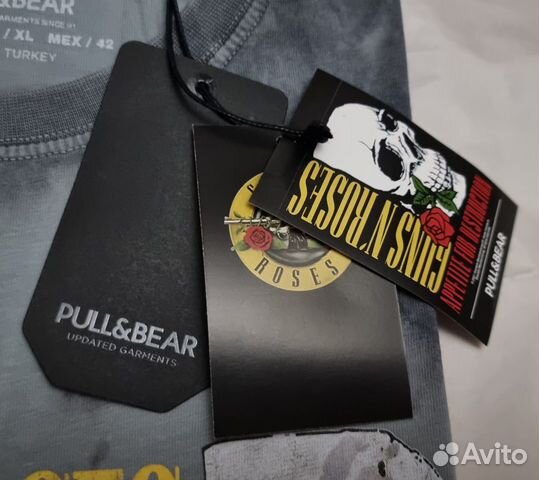 Футболка Pull and Bear р XL новая Guns and Roses