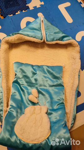 Зимний конверт в коляску на овчине