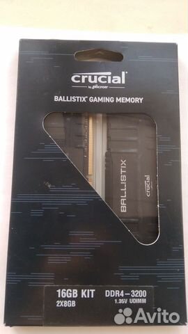 DDR4 8gb x2 16gb 3200mhz Crucial Ballistix black