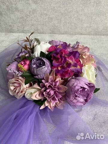 Свадебные украшения на машину (Лавандовые)