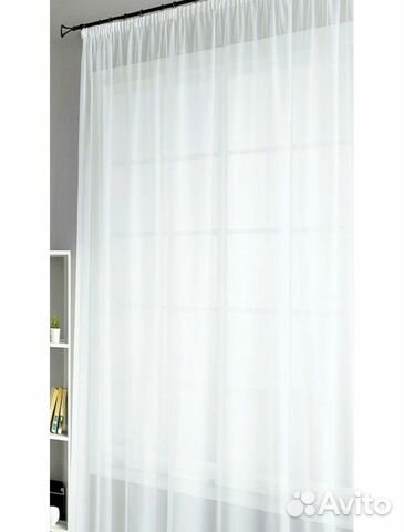 Тюль белый новый