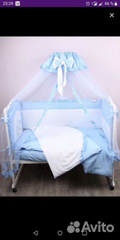 Бортики и балдахин в кроватку