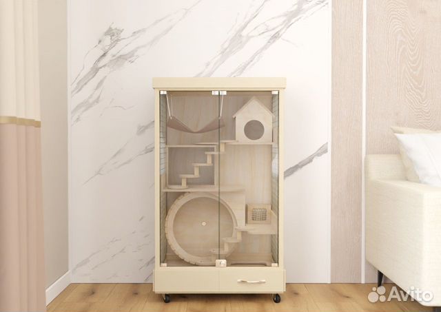 Клетка Витрина для шиншилл дегу хорька белок Р3