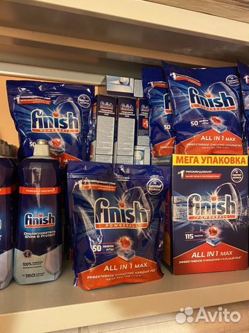 Таблетки, соль, ополаск. для посудомойки finish