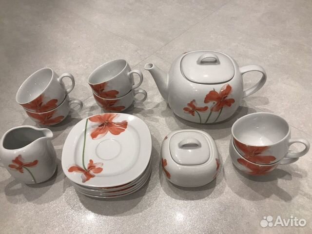 Сервиз чайный Thun Леон Красные маки