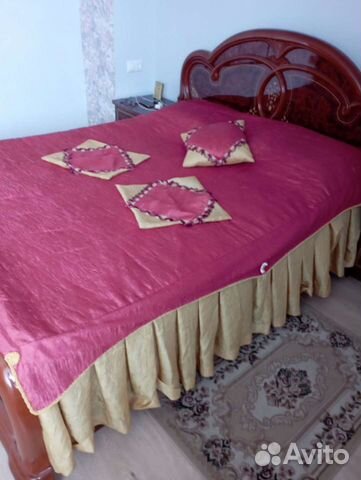 Покрывало на кровать и шторы с ламбрекеном