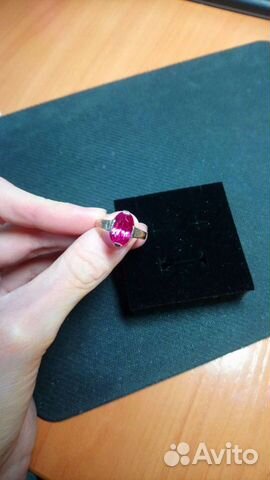 Кольцо рубин серебро СССР 875 проба винтаж