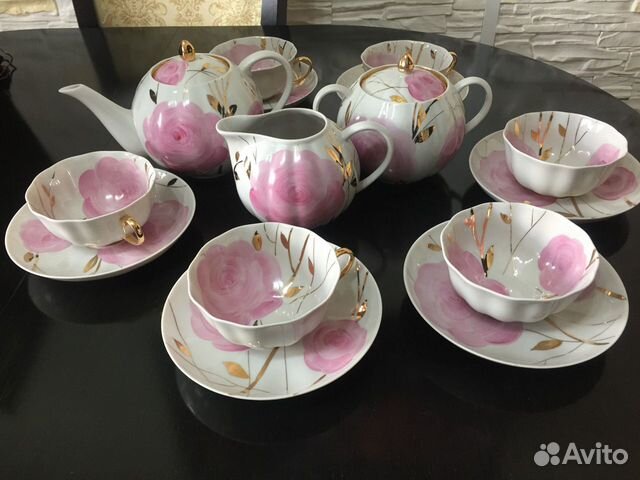 Чайный сервиз на 6 персон, Дулево, СССР