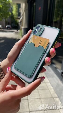 Чехол на Apple iPhone c отделением под карту