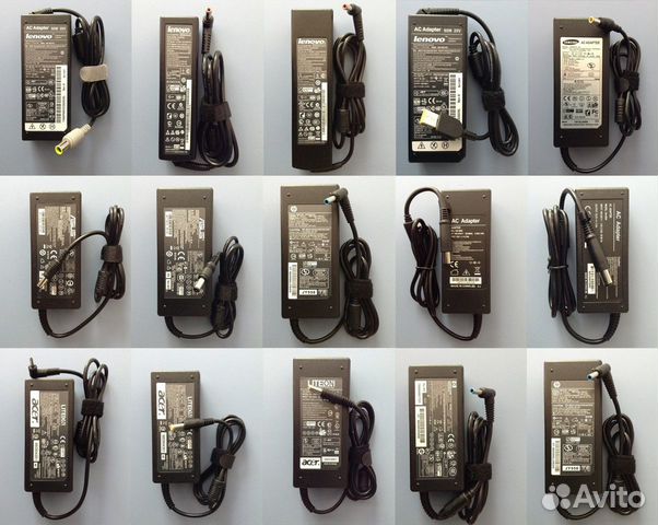 Блок питания для ноутбука, в ассортименте, нoвыe