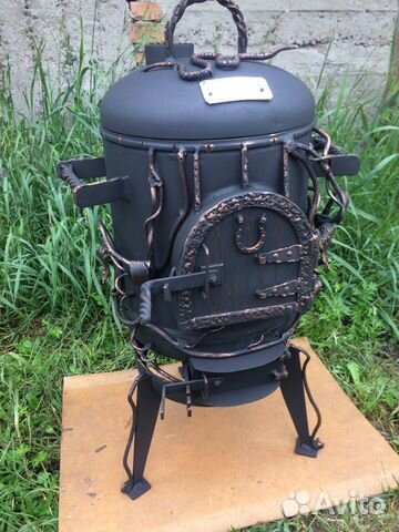 Кованная Печь под казан ручной работы