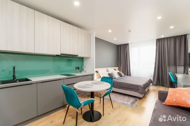 

Квартира-студия, 28 м², 2 кровати
