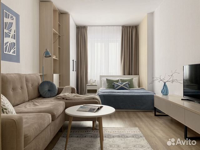 

1-к. квартира, 38 м², 2 кровати
