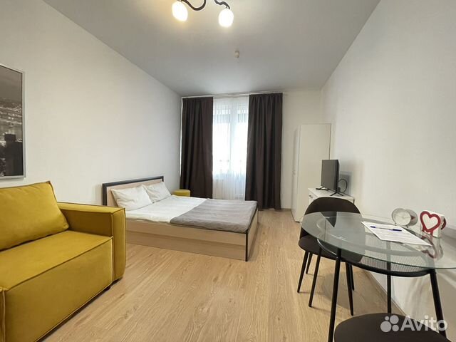 

Квартира-студия, 28 м², 2 кровати