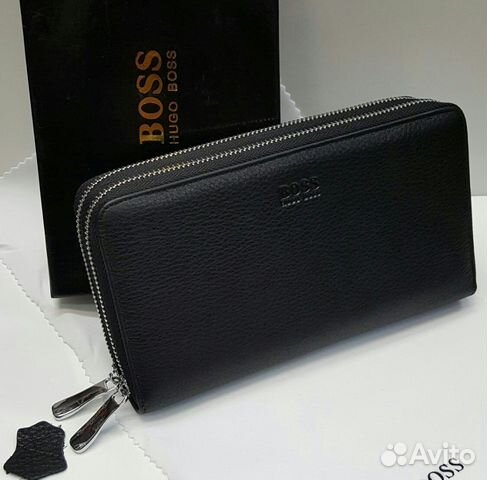 Мужской кожаный клатч Hugo Boss Х2 Мужские сумки