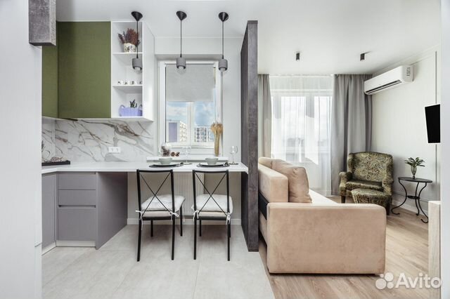 

Квартира-студия, 35 м², 2 кровати