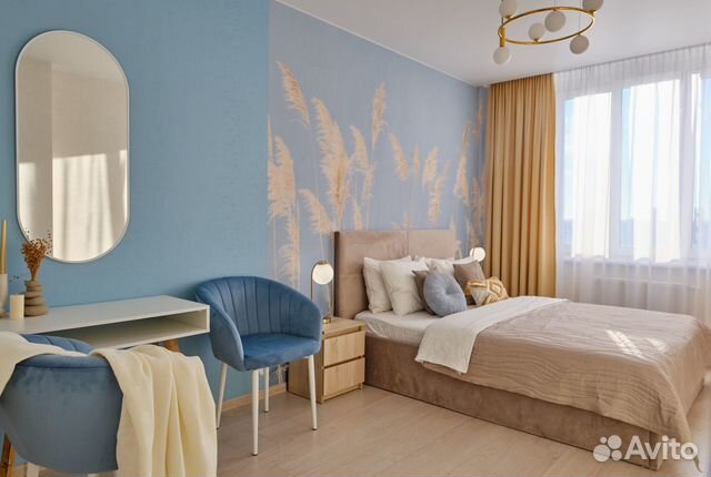 

1-к. квартира, 54 м², 2 кровати