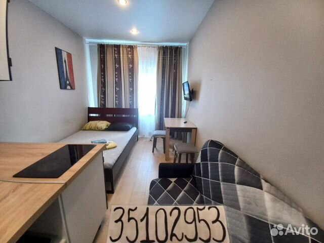 

Квартира-студия, 18 м², 2 кровати