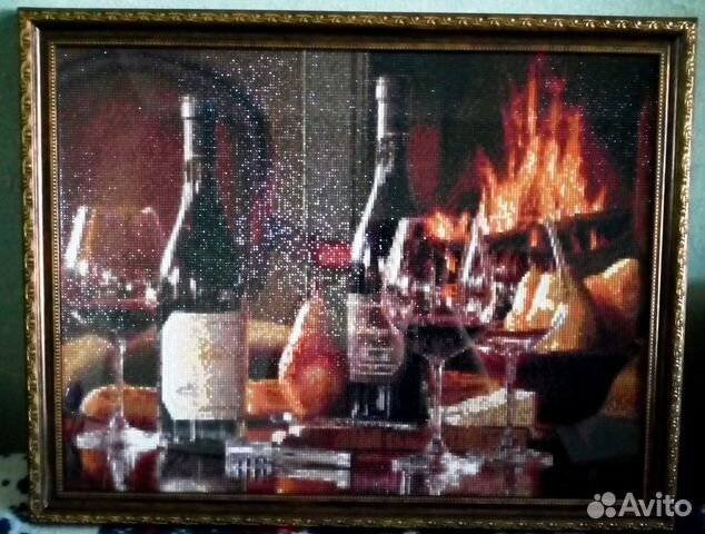 Картина-натюрморт в технике алмазная мозаика