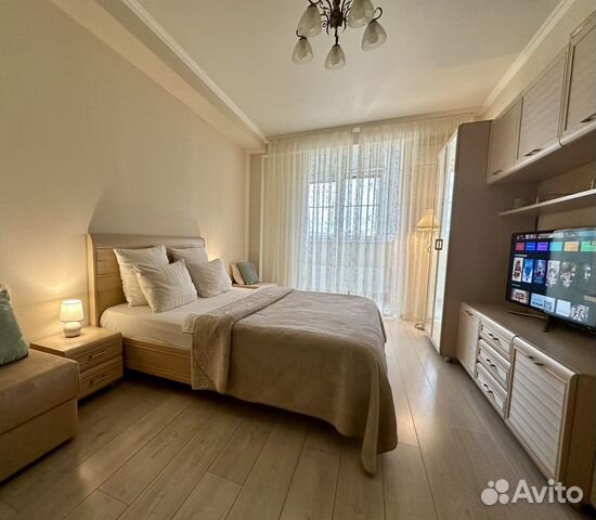 

1-к. квартира, 52 м², 2 кровати