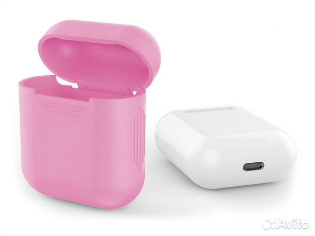 84012373227 Силиконовый чехол для Apple AirPods, розовый