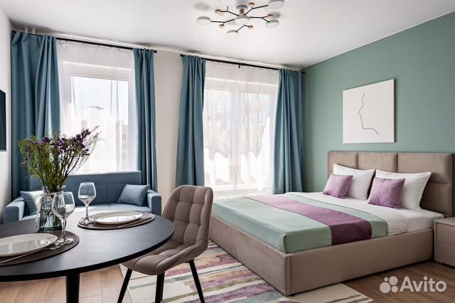 

Квартира-студия, 27 м², 2 кровати
