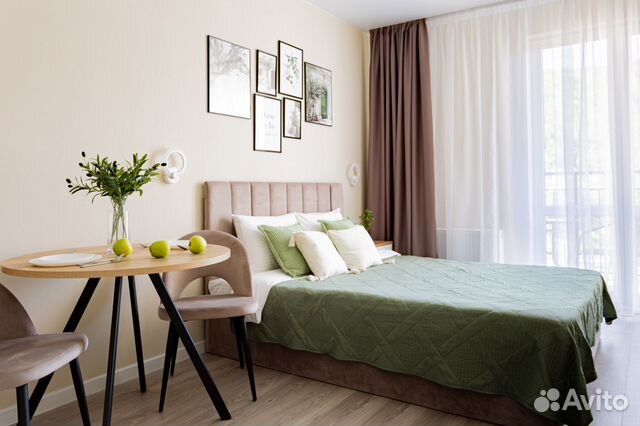 

Квартира-студия, 28 м², 2 кровати