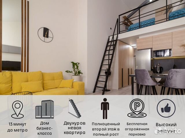

1-к. квартира, 35 м², 2 кровати