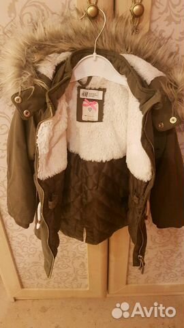 Теплая парка для девочки H&M р. 98