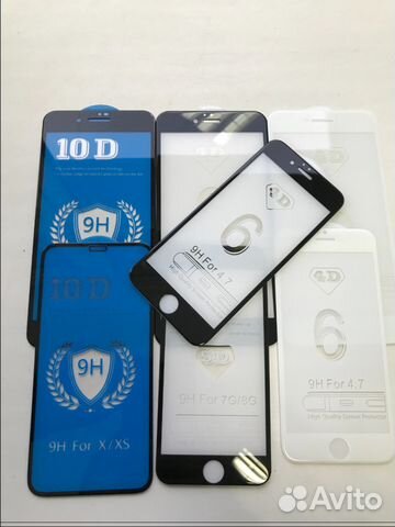 Защитное стекло на iPhone 4D/5D/10D