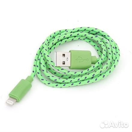 Кабель omega iPhone lightning USB 1M green (423