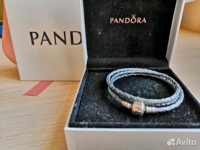 Кожаный браслет Pandora