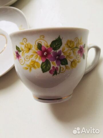 Кофейные чашки и блюдца фарфор винтаж СССР