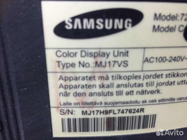 Монитор SAMSUNG 17 дюймов Гарантия Монитор SAMSUNG 17 дюймов Гарантия