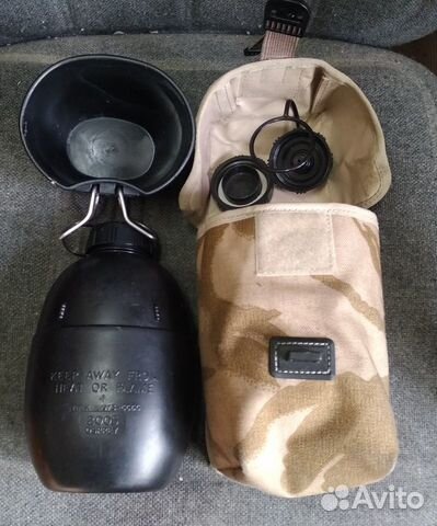 Фляга британской армии с чехлом Фляга британской армии с чехлом