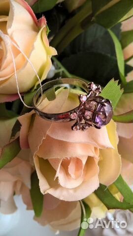 Кольцо с Аметистом 925 пр-18р