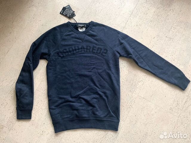 Толстовка кофта темно синяя Dsquared новая М