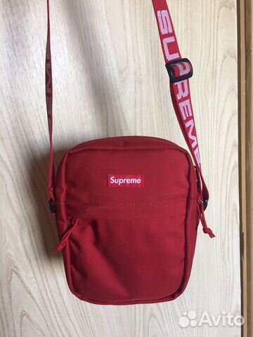 supreme ss18 red shoulder bag